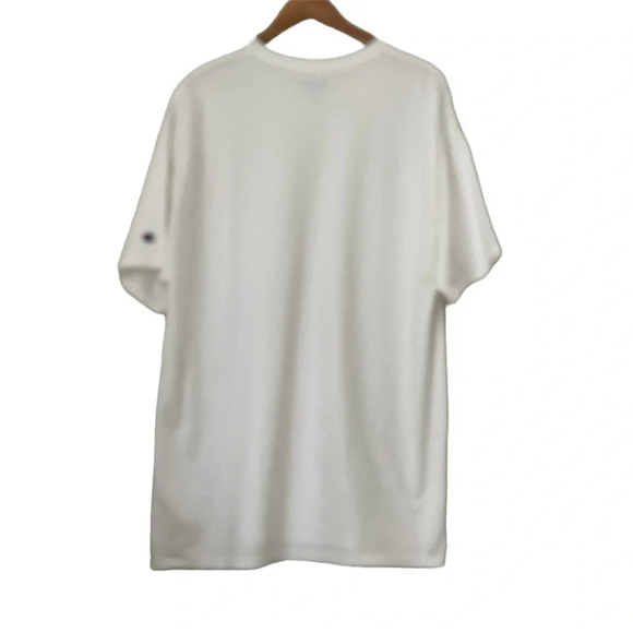 Champion Men Crew Neck Short Sleeves T-Shirt 2XL White Cotton Casual Athletic - Picture 2 of 10